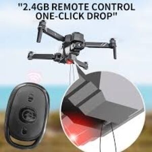 Black Remote Control Drone with One-Click Drop